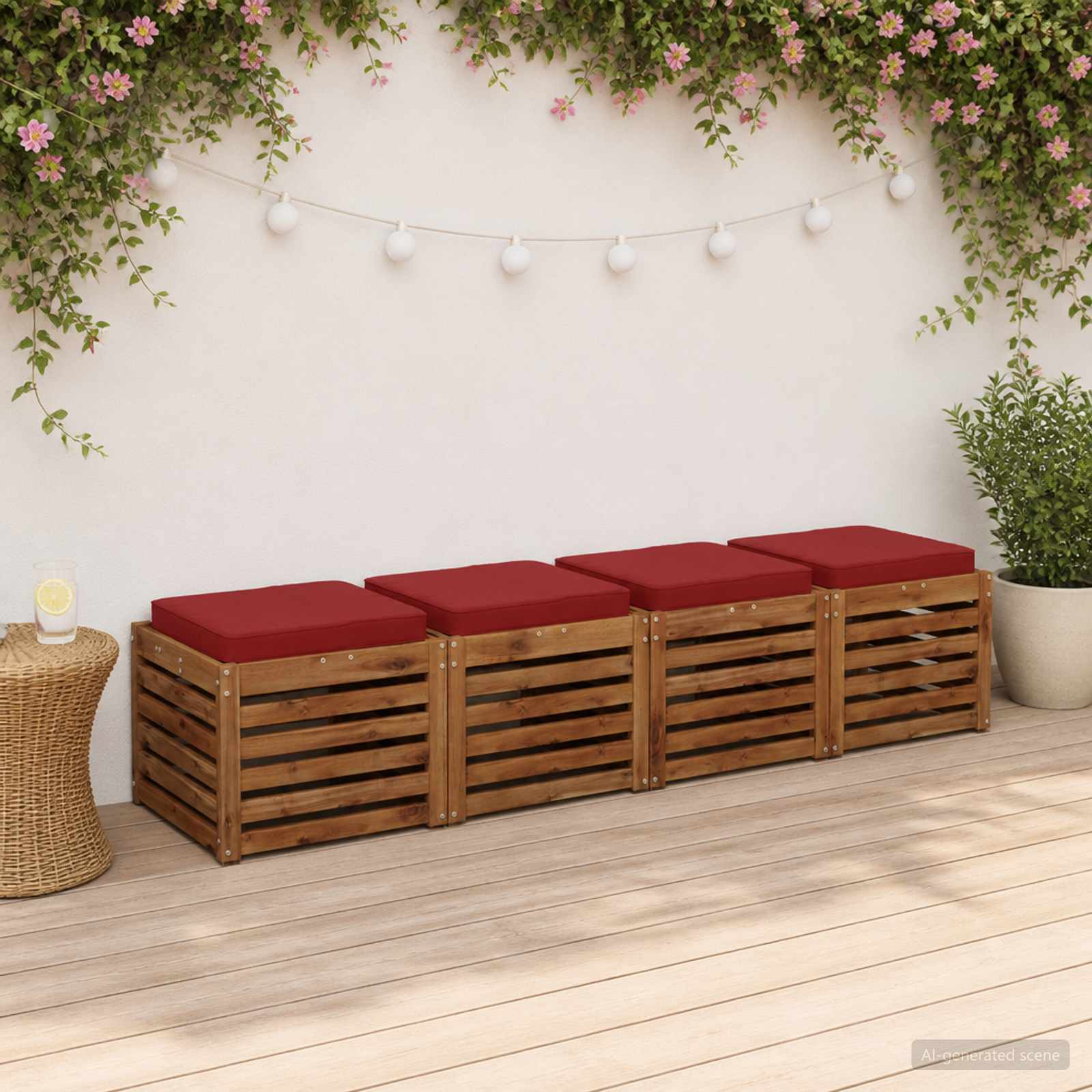 Cuscini per Sedia in 4 Pezzi VUGHT 4 pcs 100% Poliestere