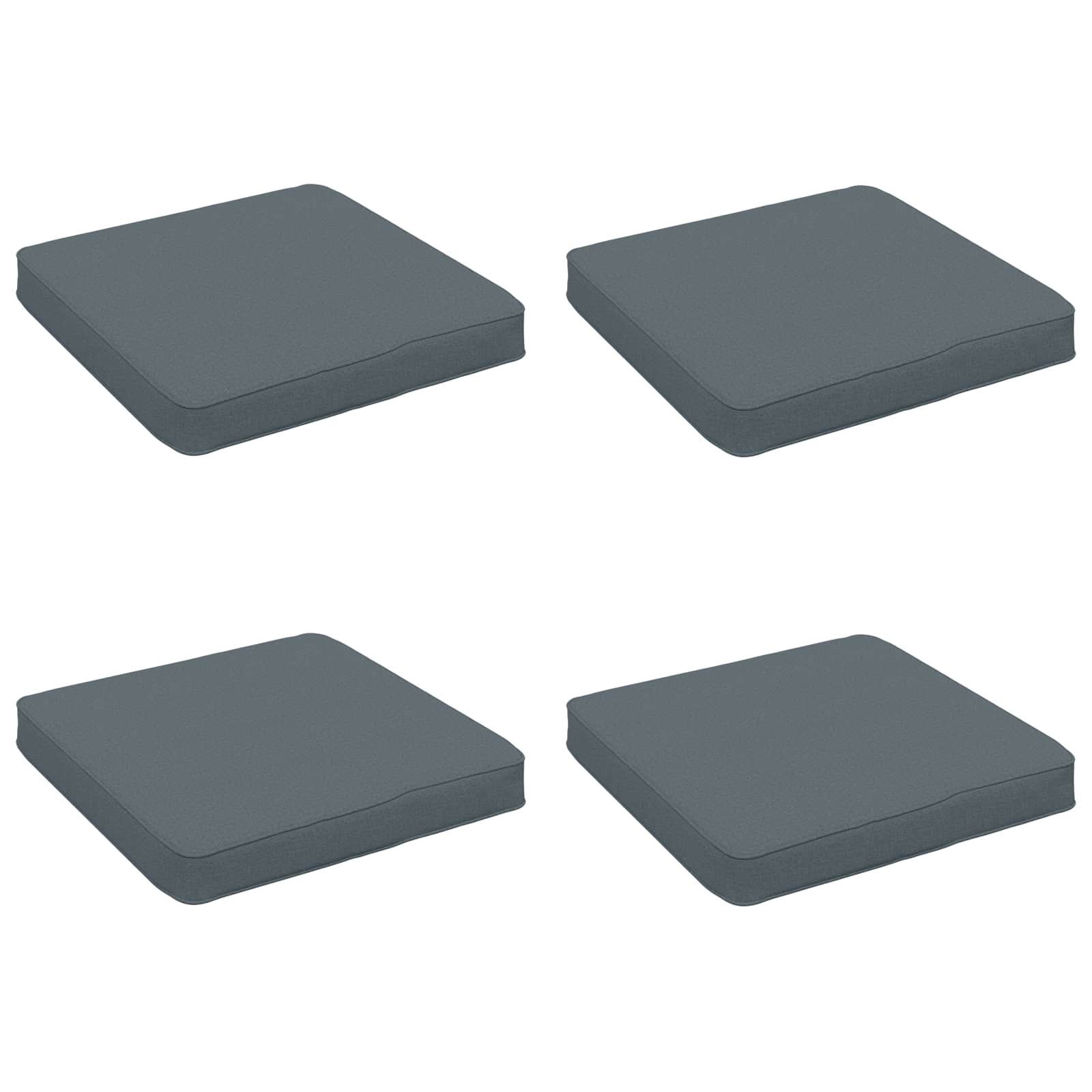 Cuscini per Sedia in 4 Pezzi VUGHT 4 pcs 100% Poliestere Blu