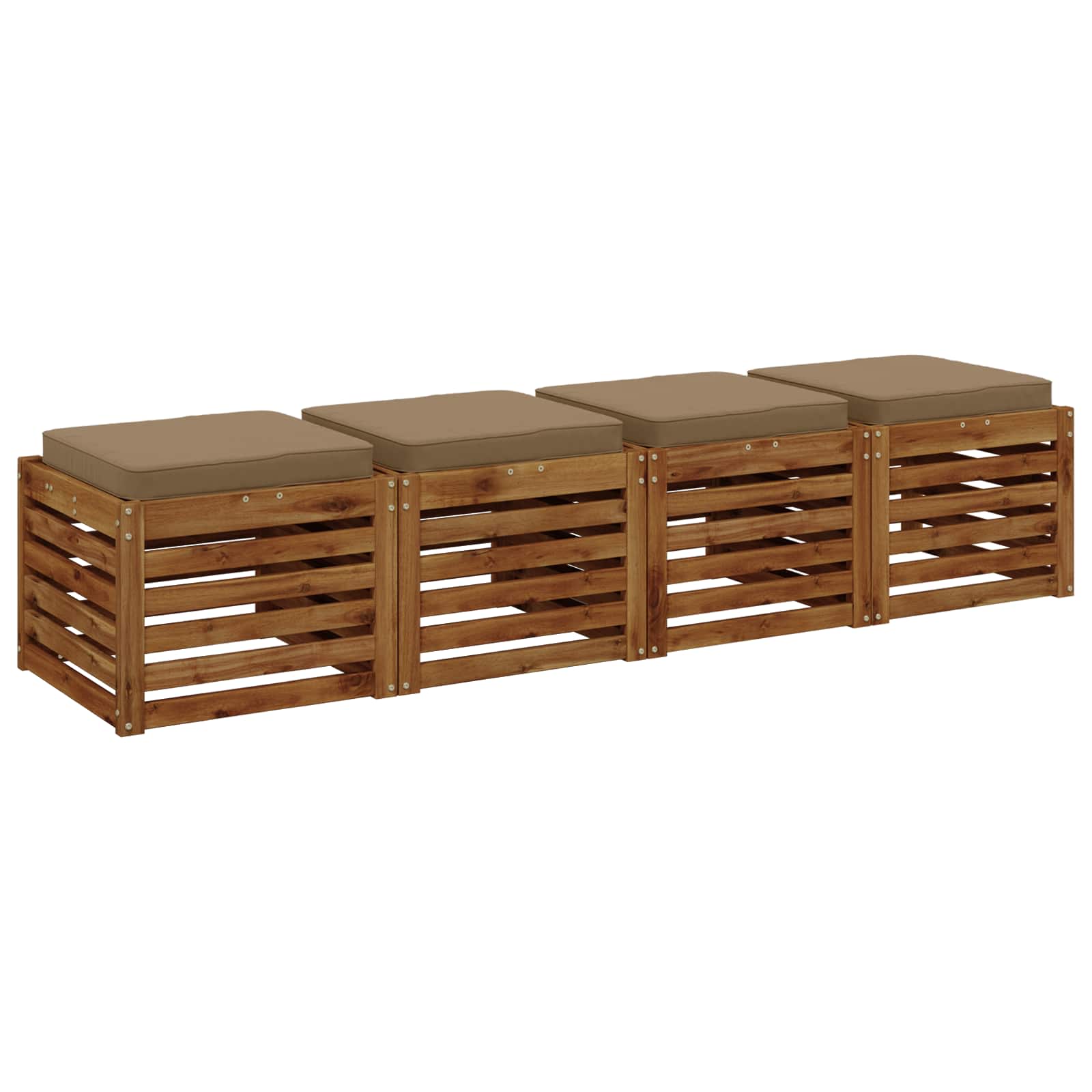 Cuscini per Sedia in 4 Pezzi VUGHT 4 pcs 100% Poliestere