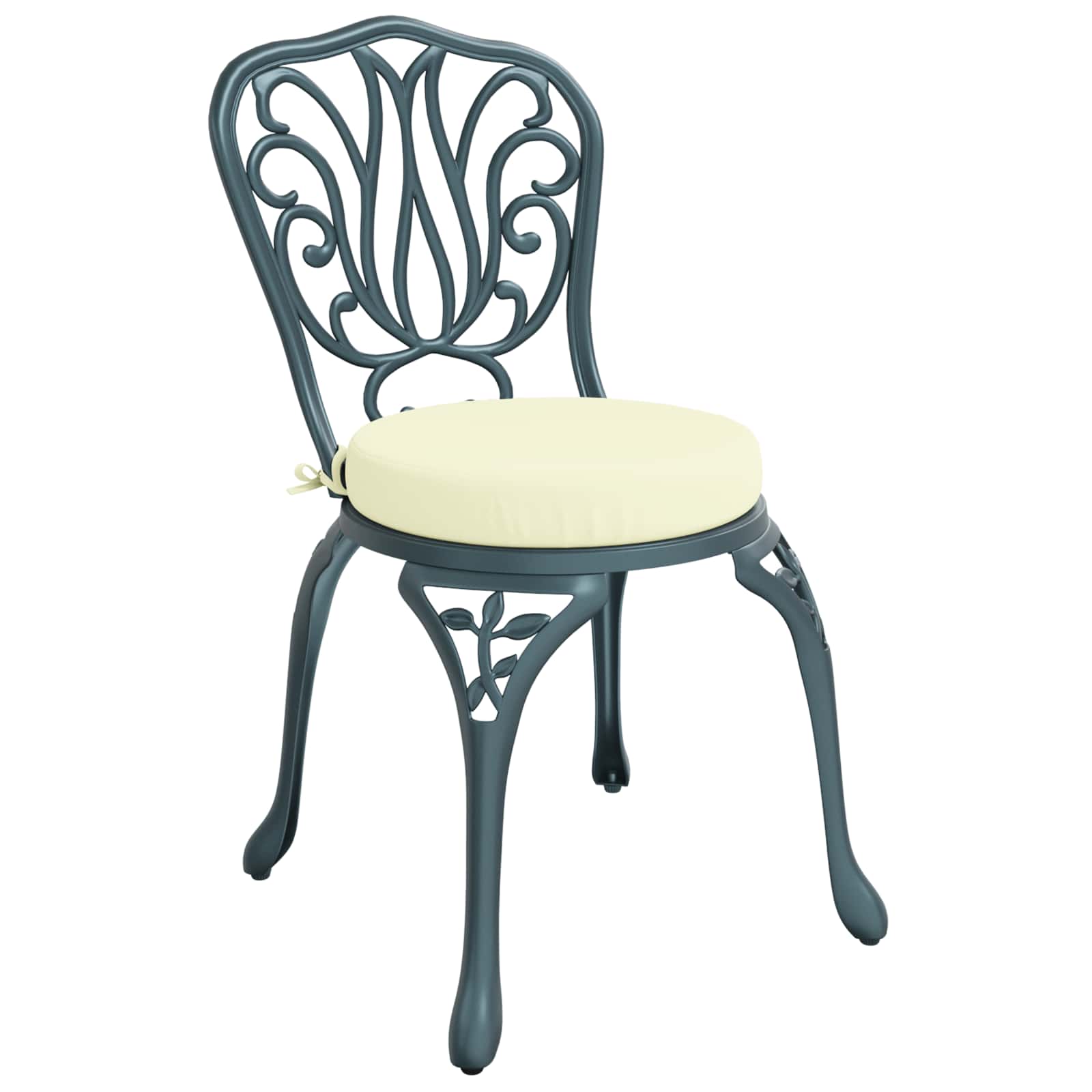 Cuscini per Sedia in 4 Pezzi SOEST 4 pz 100% Poliestere Crema