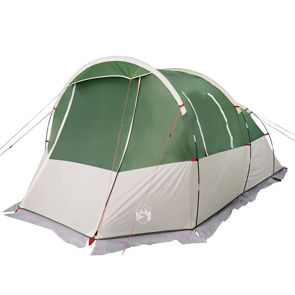 Tenda da Campeggio a Tunnel per 4 Persone Verde Impermeabile