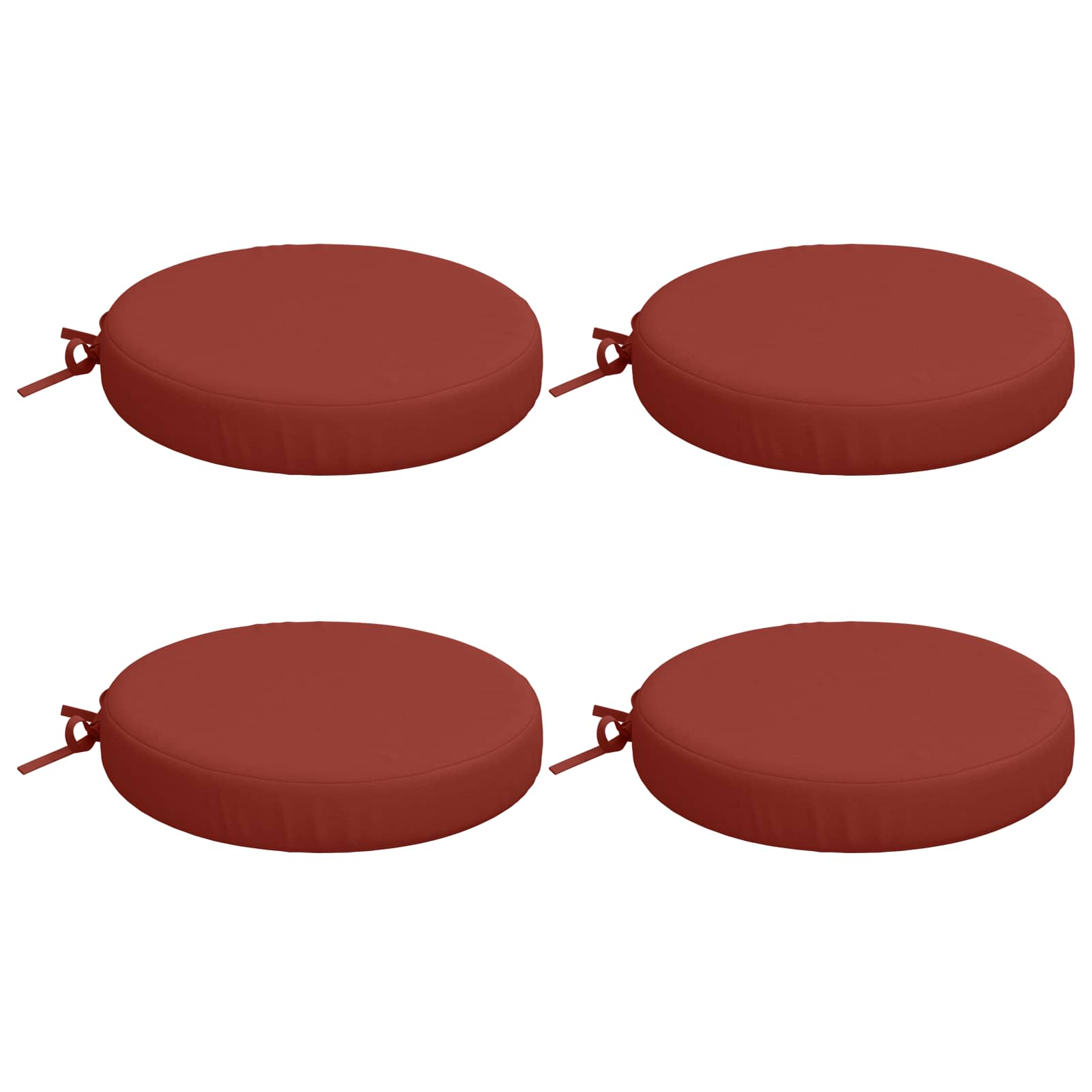 Cuscini per Sedia in 4 Pezzi SOEST 4 pz 100% Poliestere Rosso
