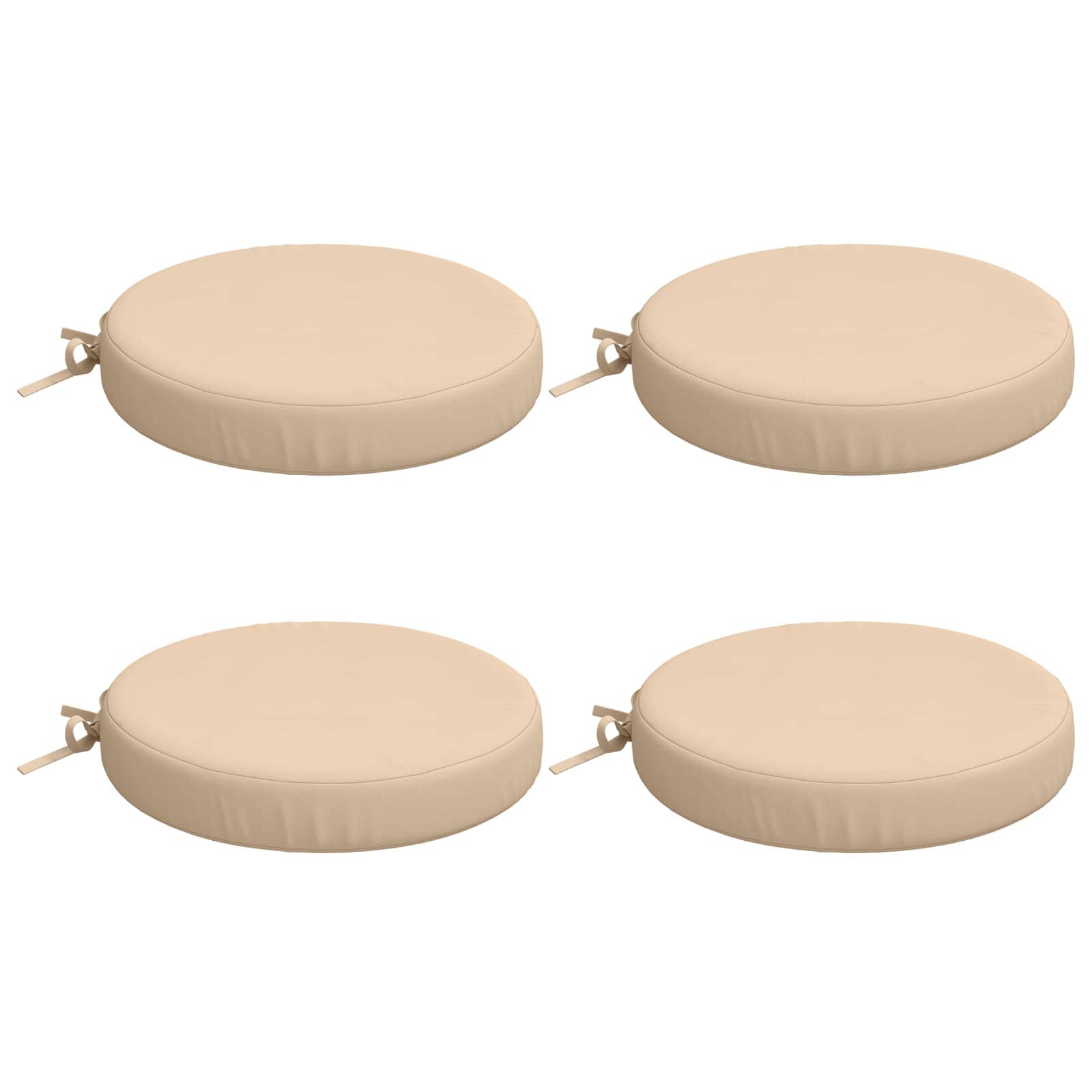 Cuscini per Sedia in 4 Pezzi SOEST 4 pz 100% Poliestere Crema