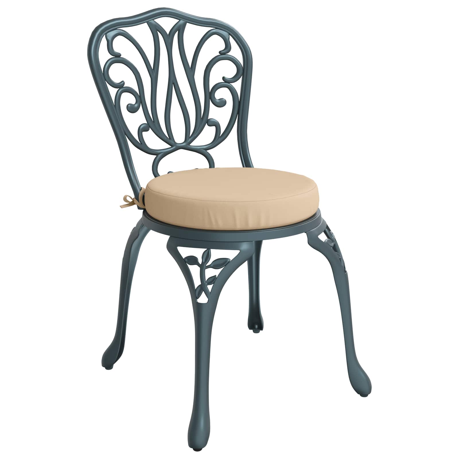 Cuscini per Sedia in 4 Pezzi SOEST 4 pz 100% Poliestere Crema