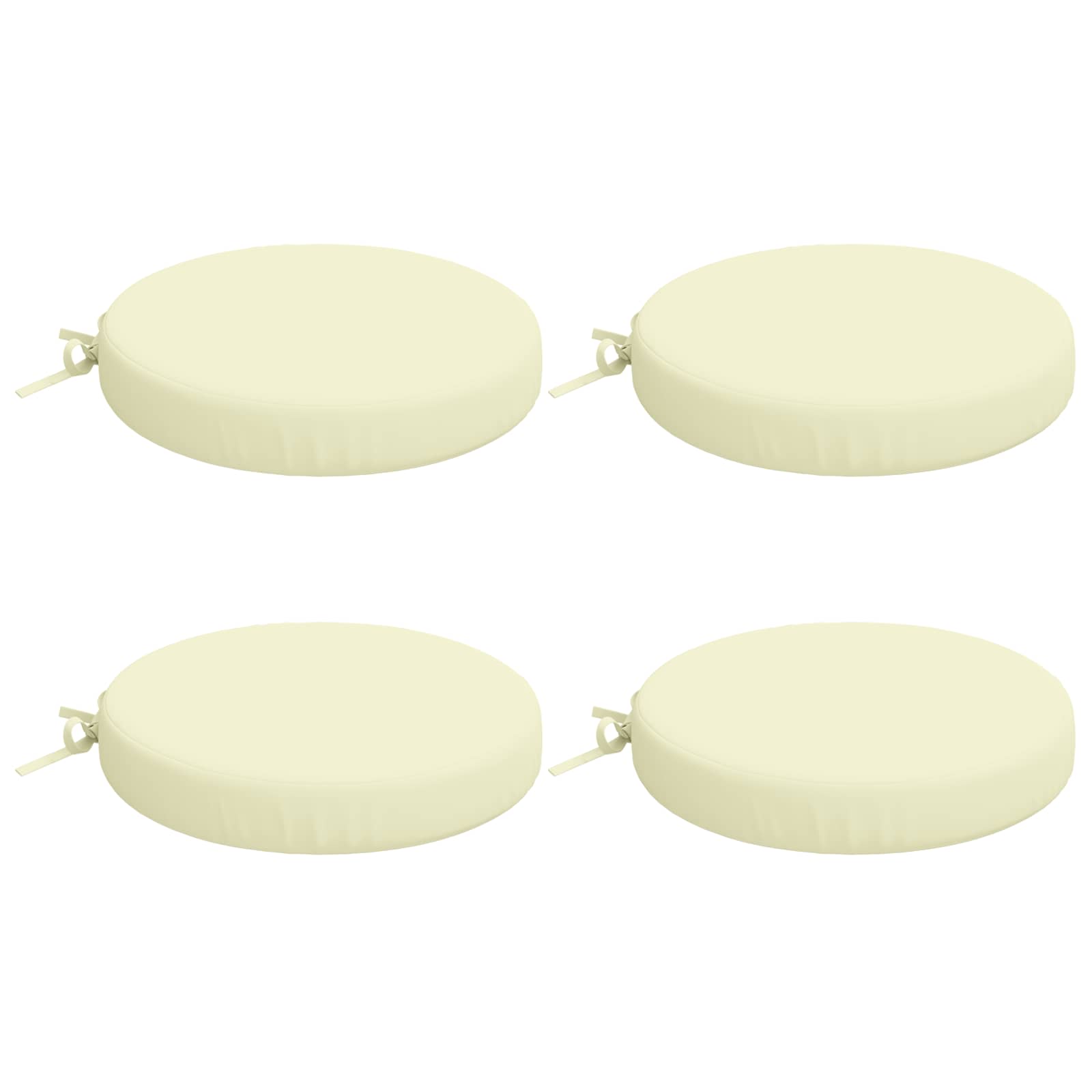 Cuscini per Sedia in 4 Pezzi SOEST 4 pz 100% Poliestere Crema