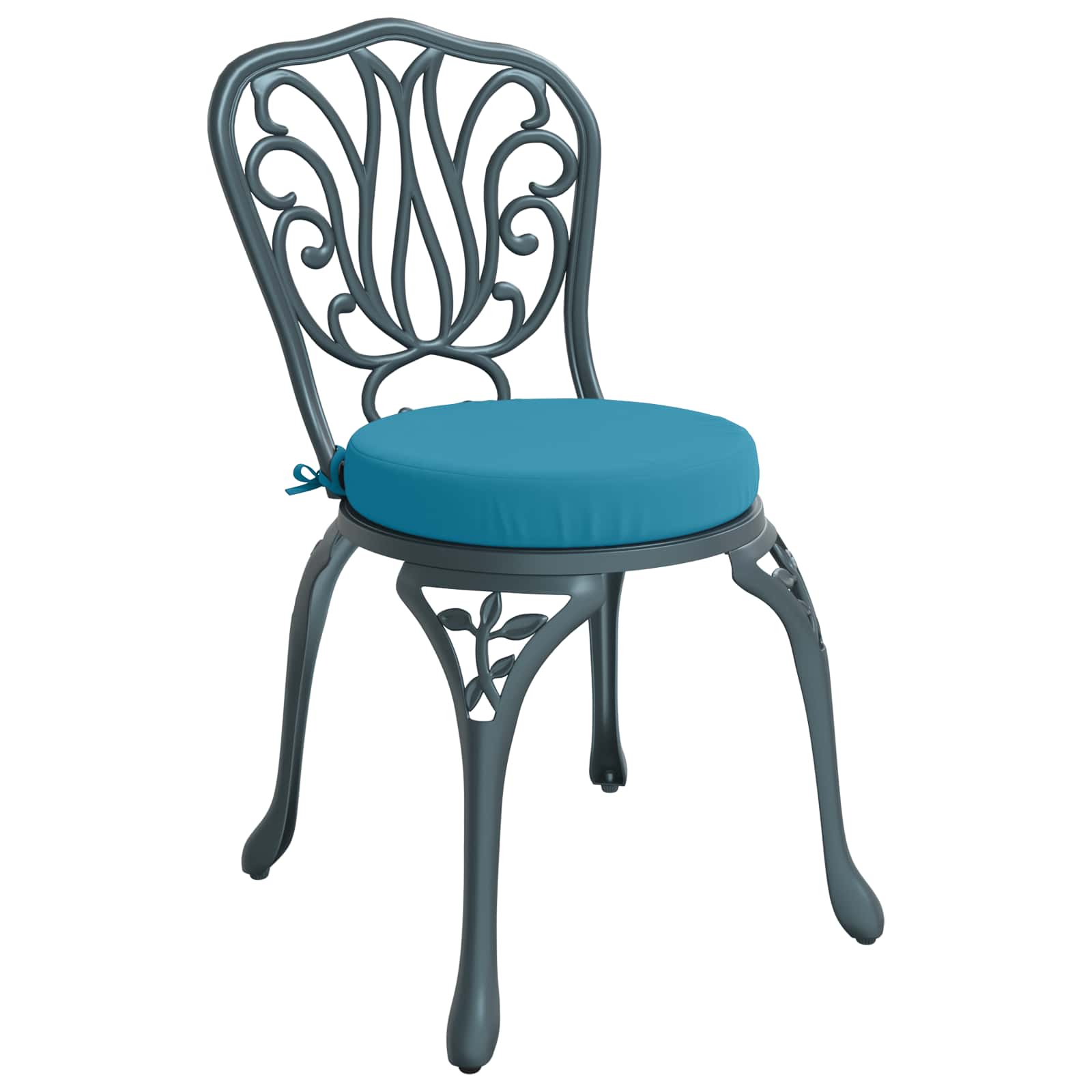 Cuscini per Sedia in 4 Pezzi SOEST 4 pz 100% Poliestere Azzurro