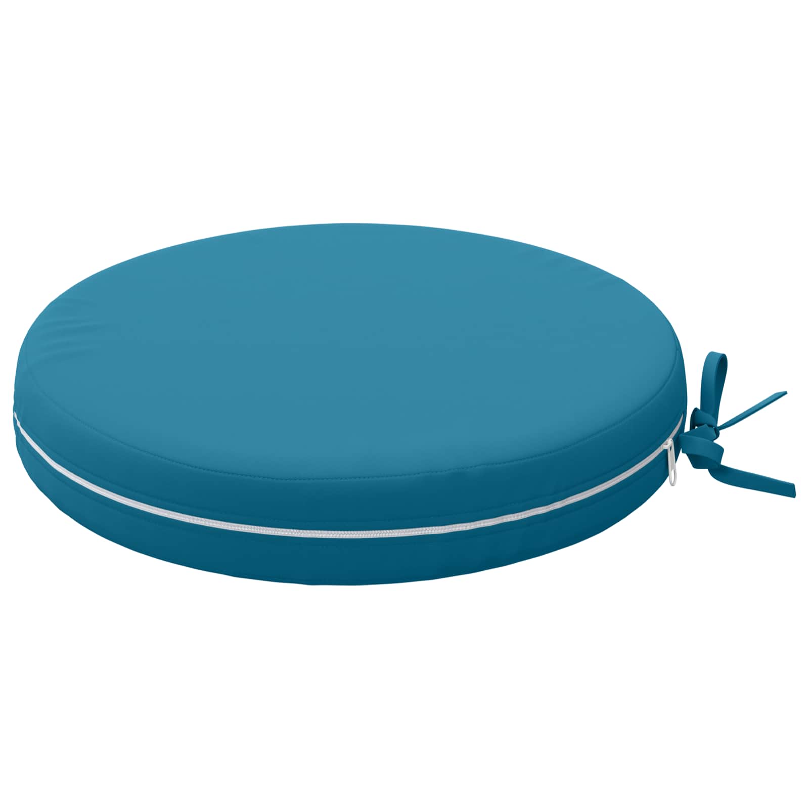 Cuscini per Sedia in 4 Pezzi SOEST 4 pz 100% Poliestere Azzurro