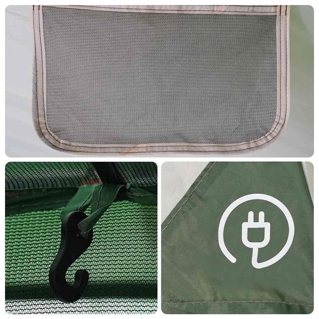 Tenda Familiare Cabina per 6 Persone Verde Impermeabile
