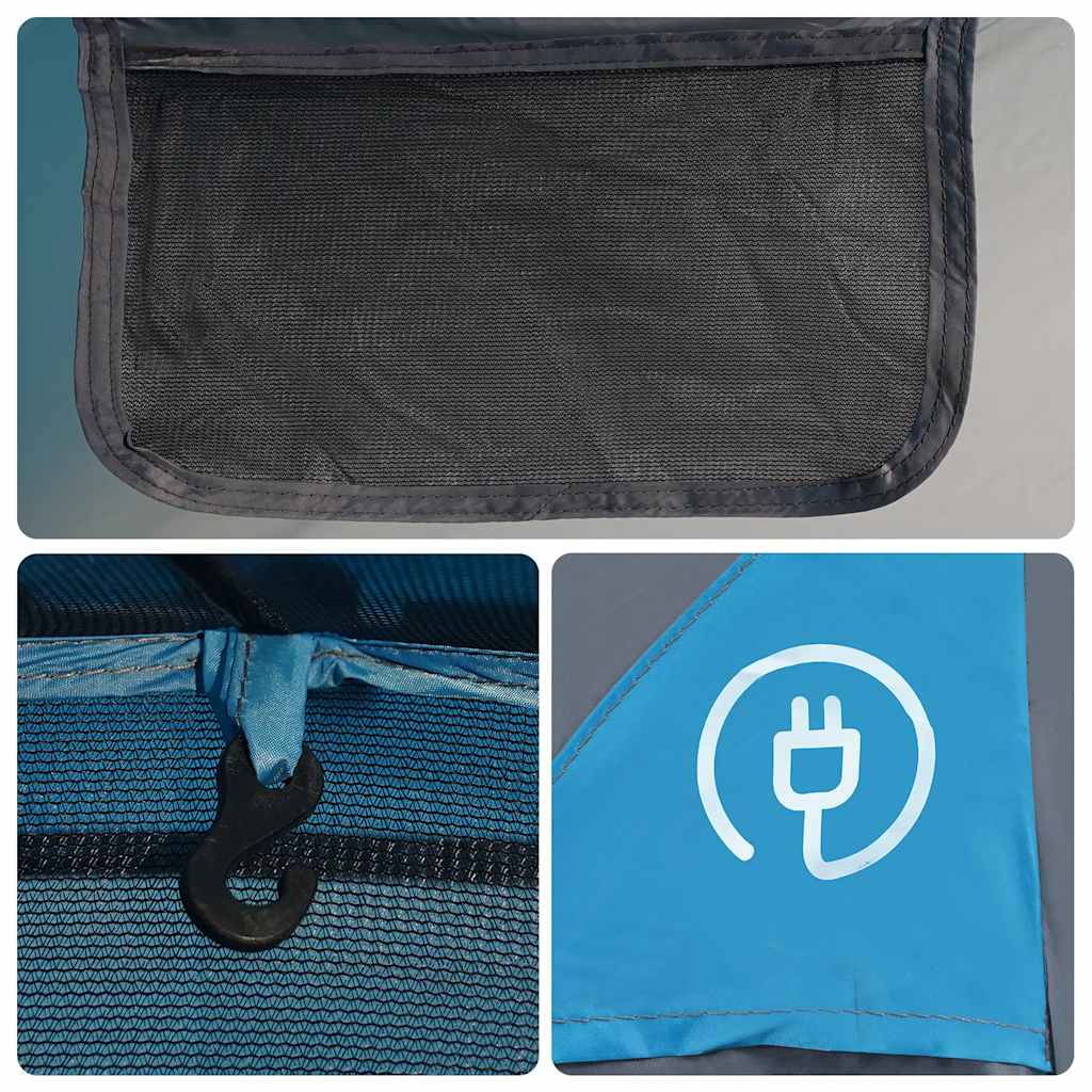 Tenda Familiare Cabina per 6 Persone Blu Impermeabile