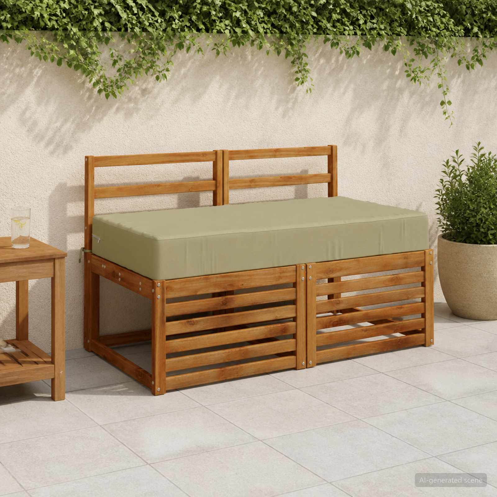Cuscino per la seduta SOEST 100% Poliestere Verde chiaro