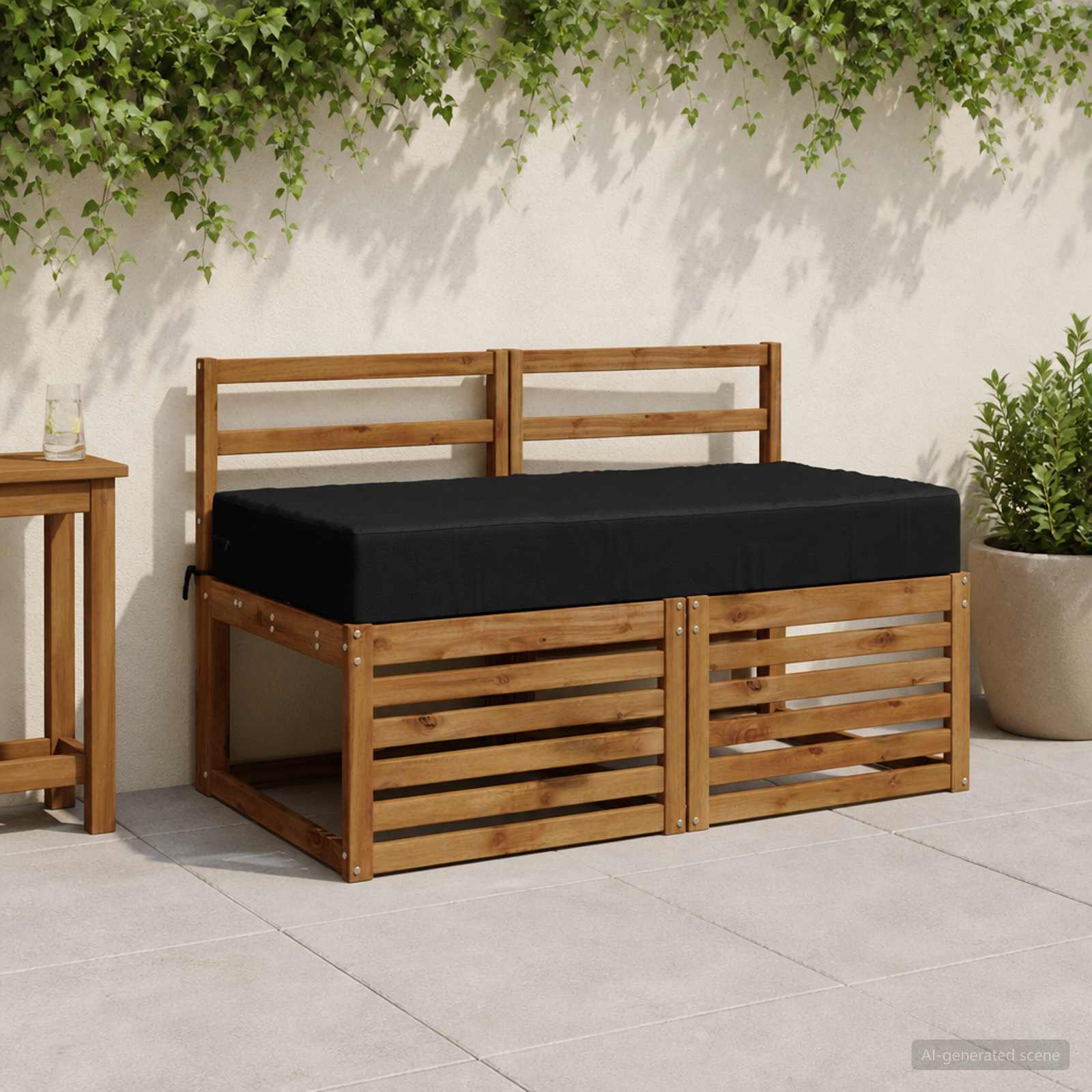 Cuscino per la seduta SOEST 100% Poliestere Nero