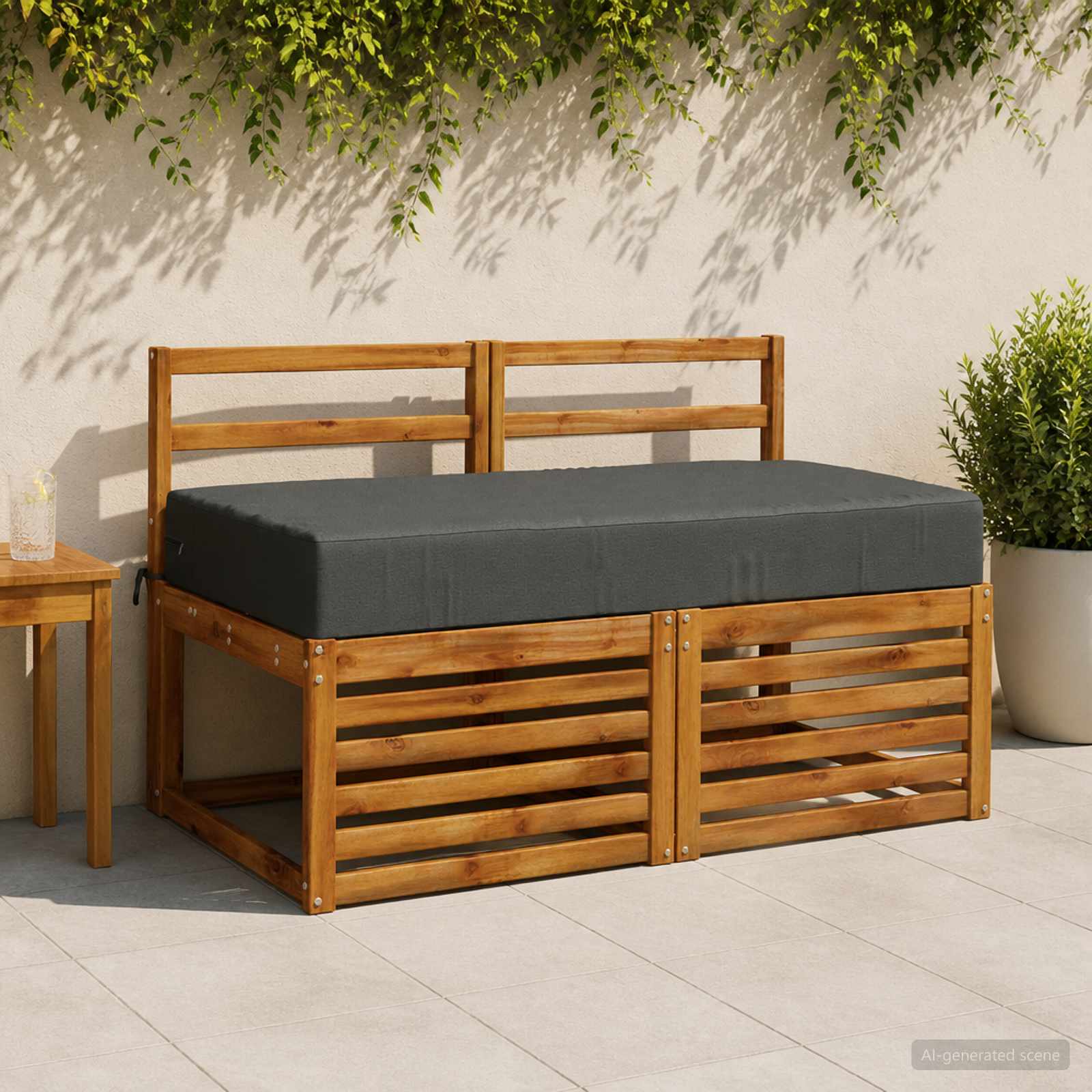 Cuscino per la seduta SOEST 100% Poliestere Antracite