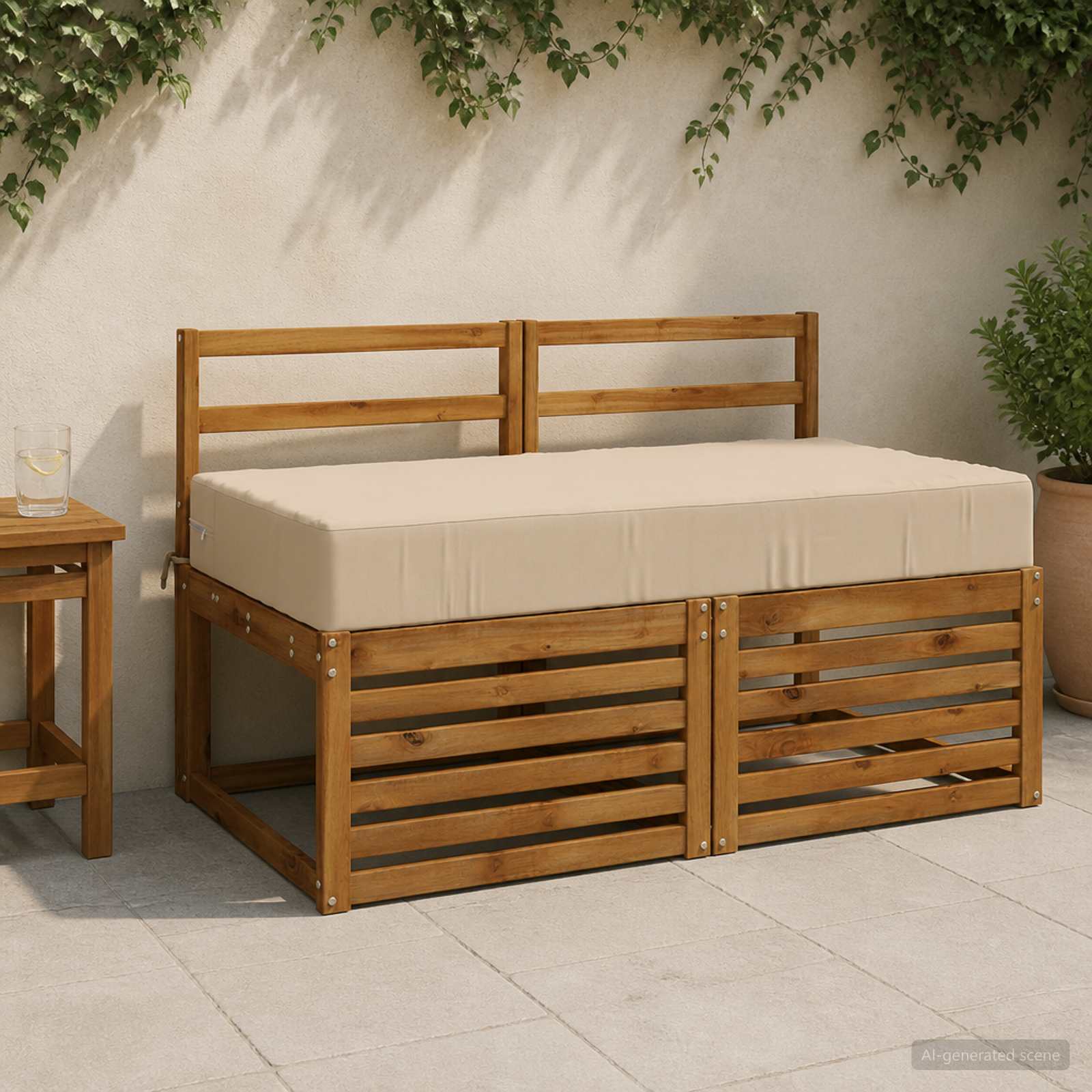 Cuscino per la seduta SOEST 100% Poliestere Crema