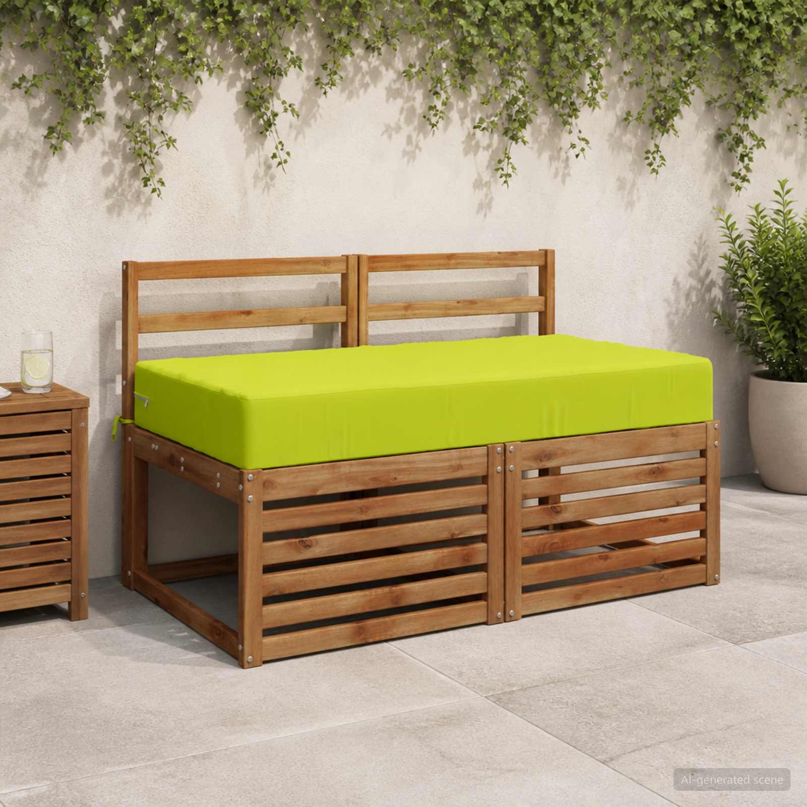 Cuscino per la seduta SOEST 100% Poliestere Verde acceso