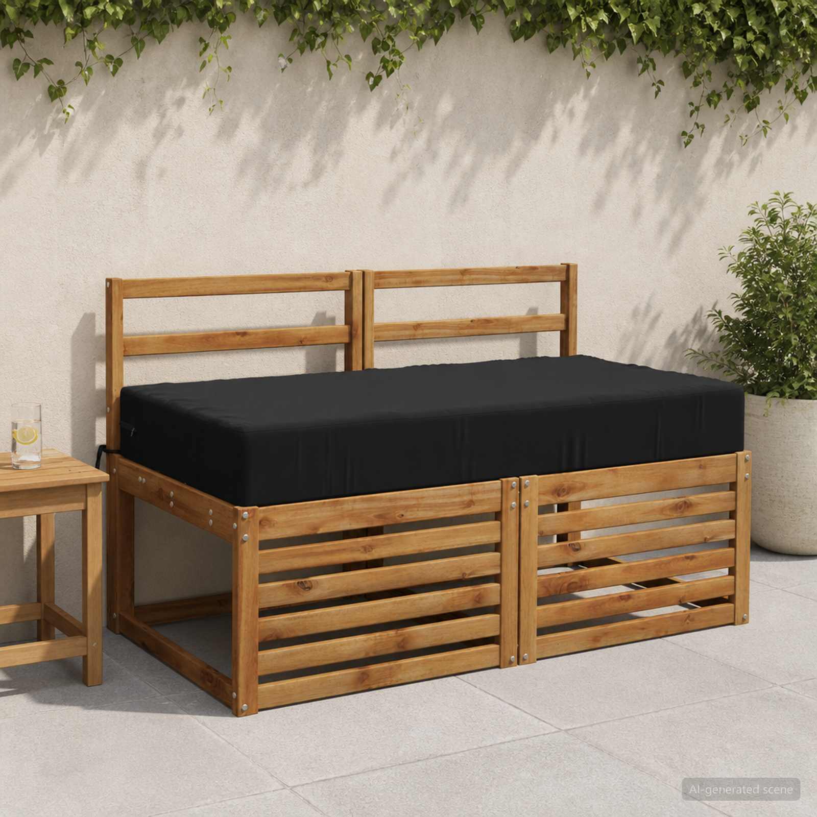 Cuscino per la seduta SOEST 100% Poliestere Nero