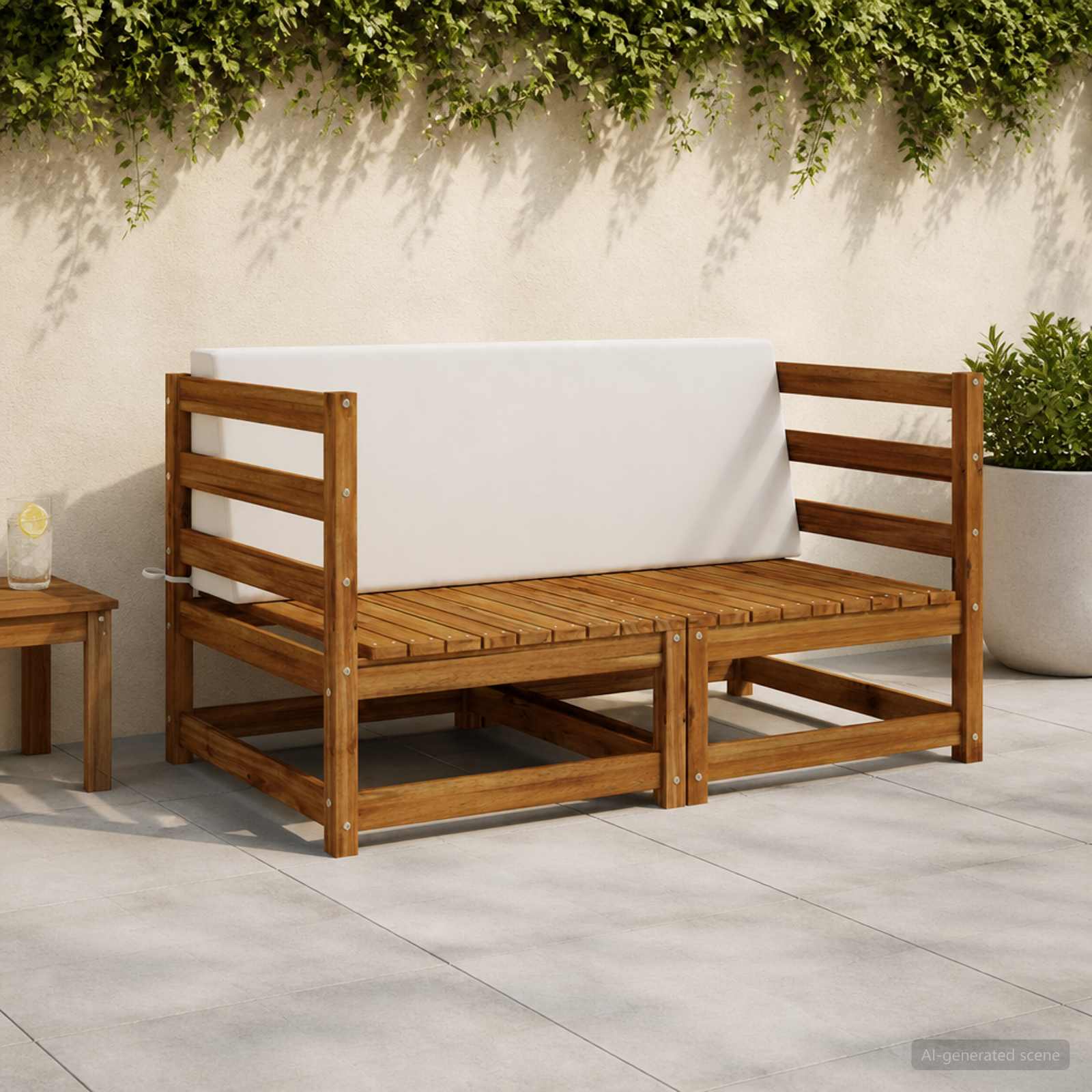 Cuscino schienale SOEST 100% Poliestere Bianco 120 x 20 x 40 cm