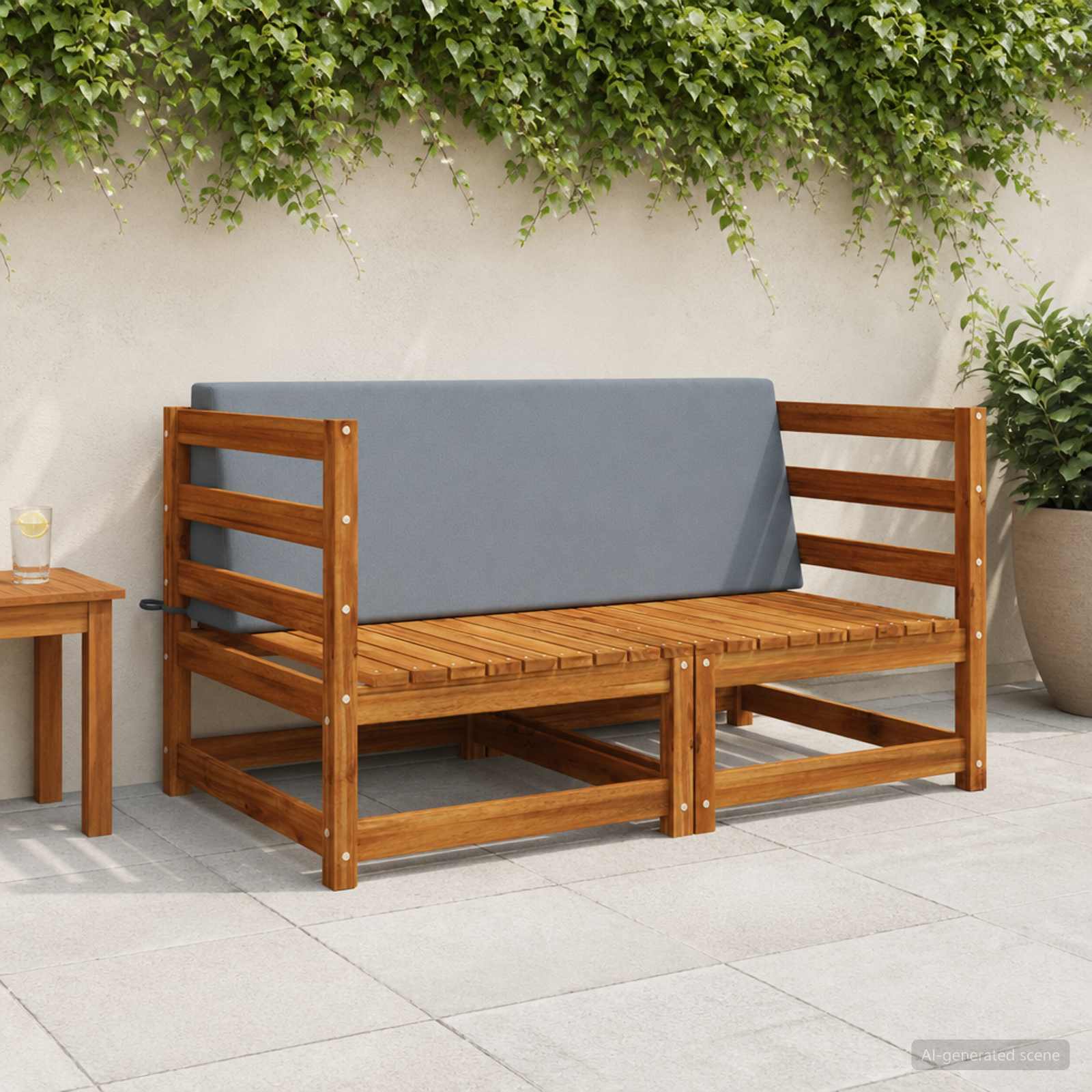 Cuscino schienale SOEST 100% Poliestere Blu 120 x 20 x 40 cm