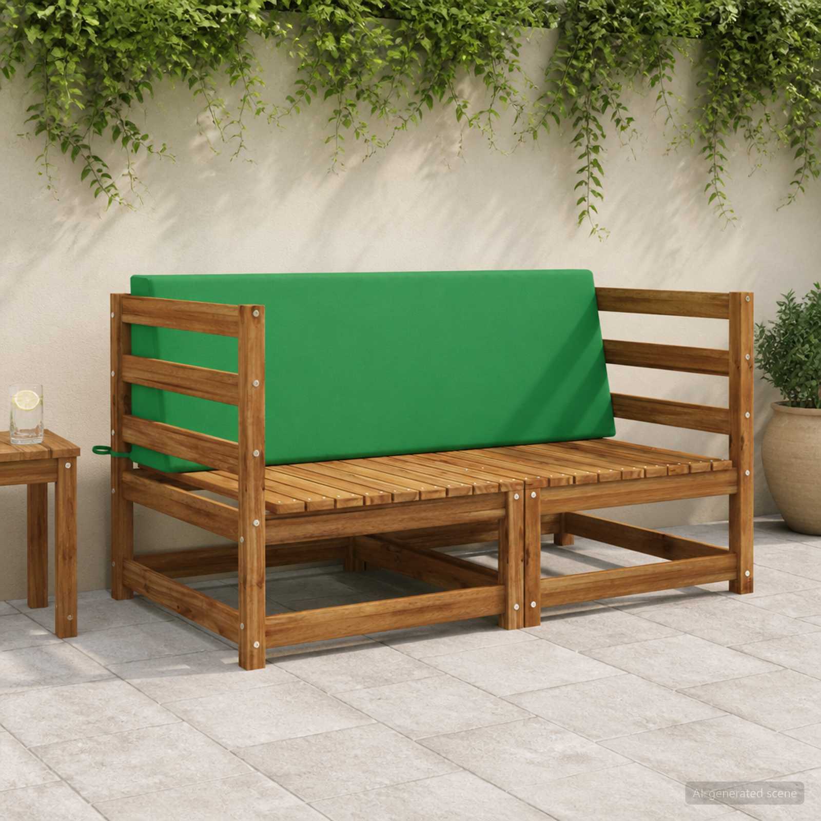 Cuscino schienale SOEST 100% Poliestere Verde 120 x 20 x 40 cm