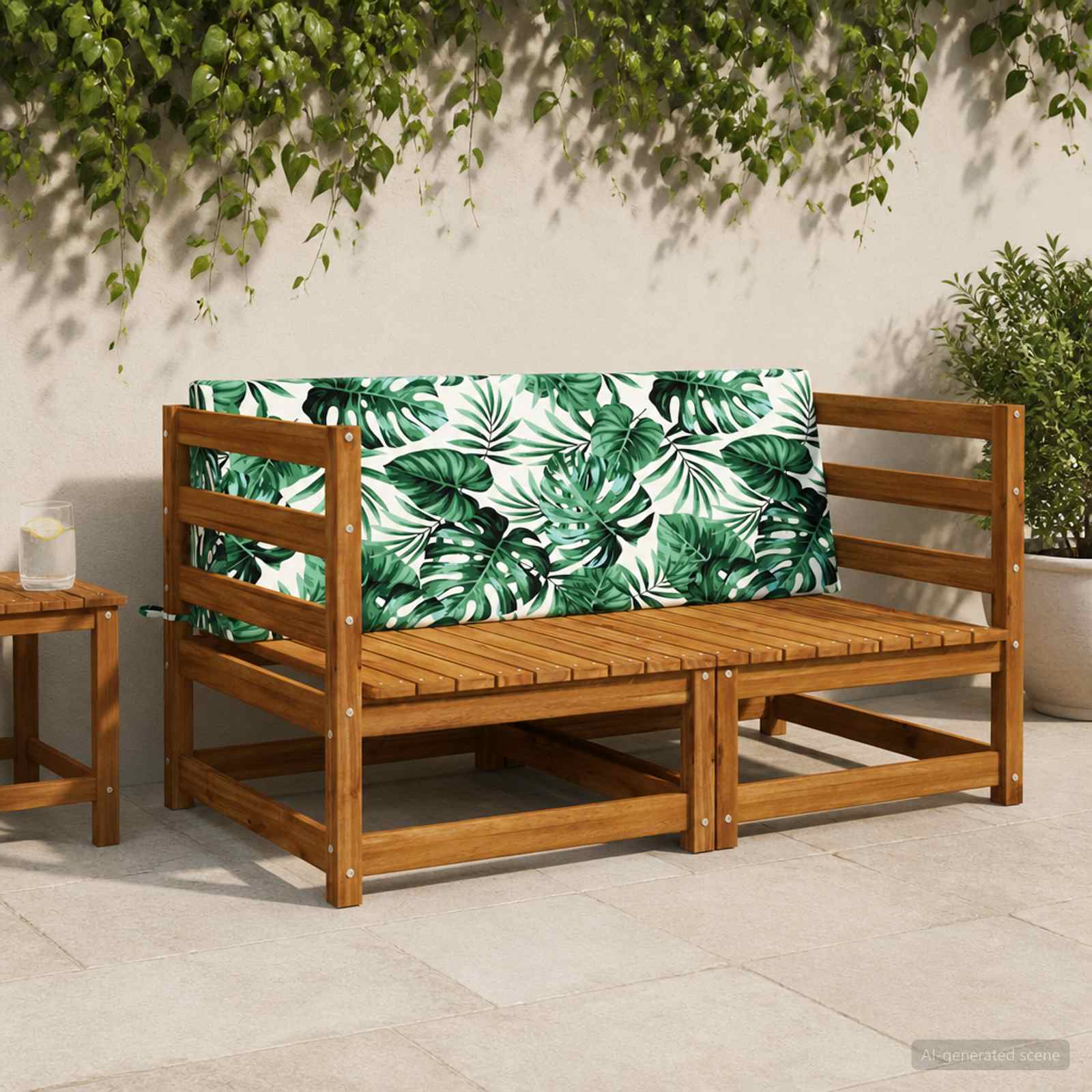 Cuscino schienale SOEST 100% Poliestere Motivo a foglie