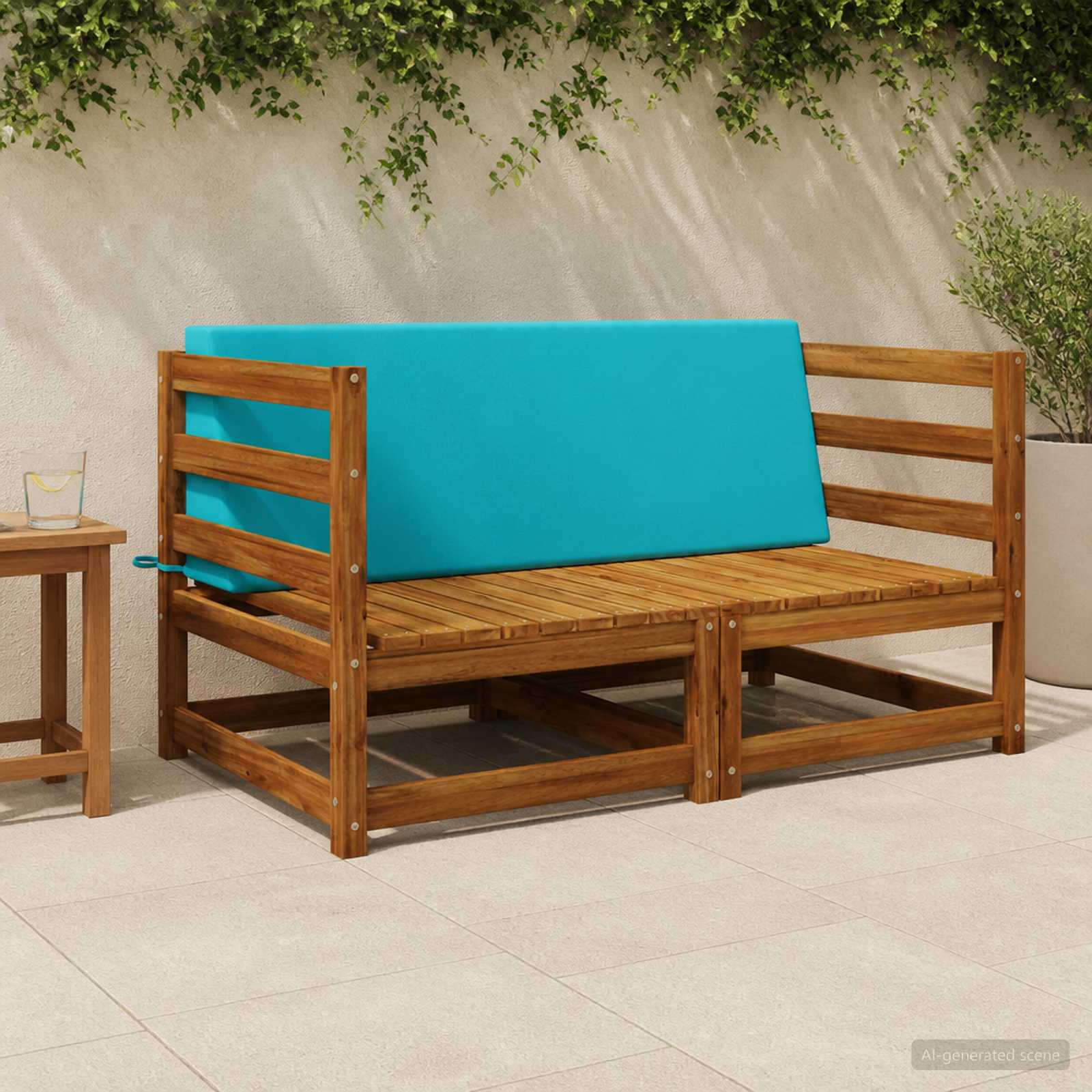 Cuscino schienale SOEST 100% Poliestere Turchese