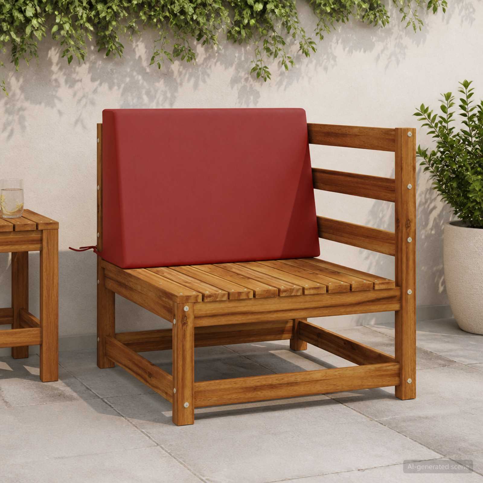 Cuscino schienale SOEST 100% Poliestere Rosso 60 x 20 x 40 cm