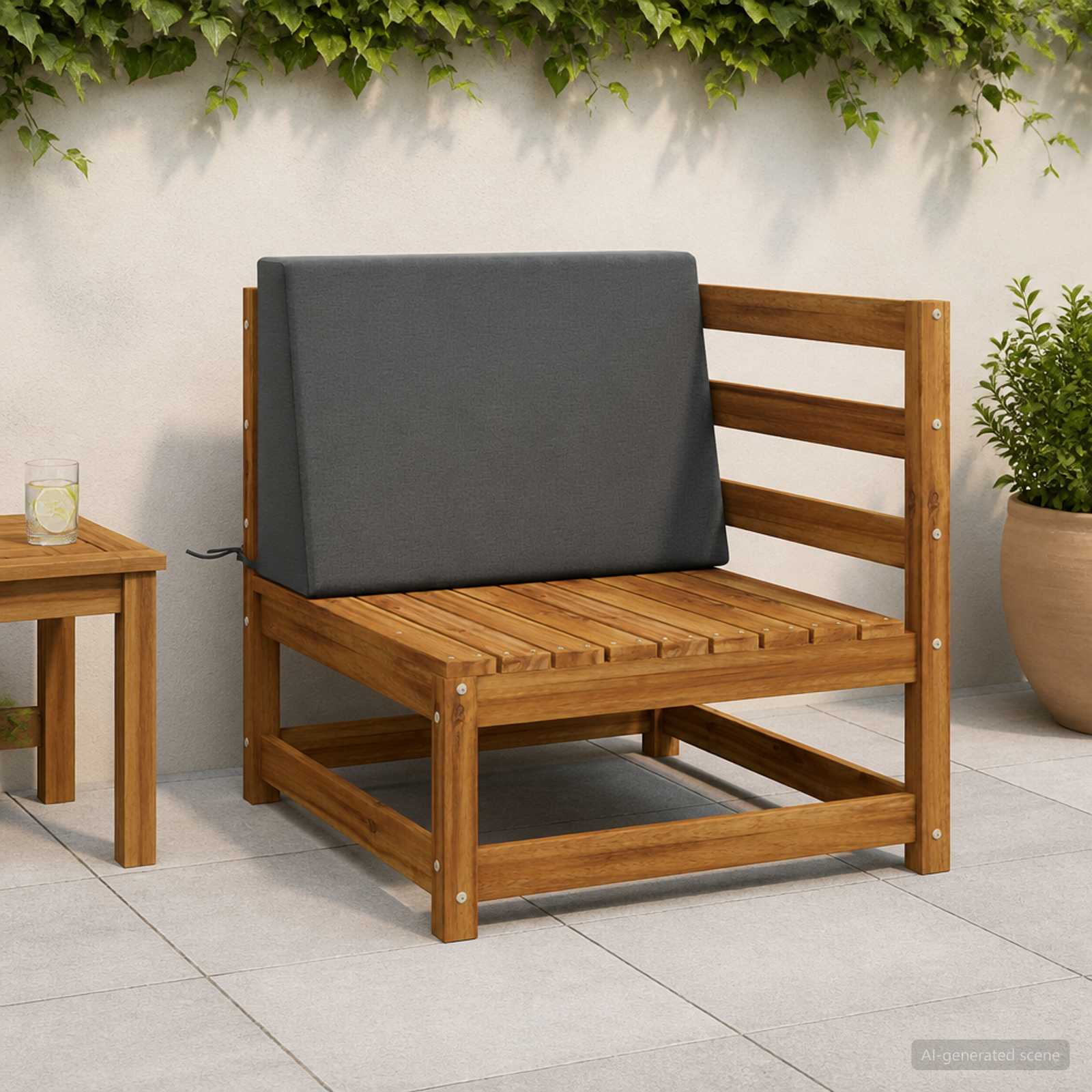 Cuscino schienale SOEST 100% Poliestere Antracite