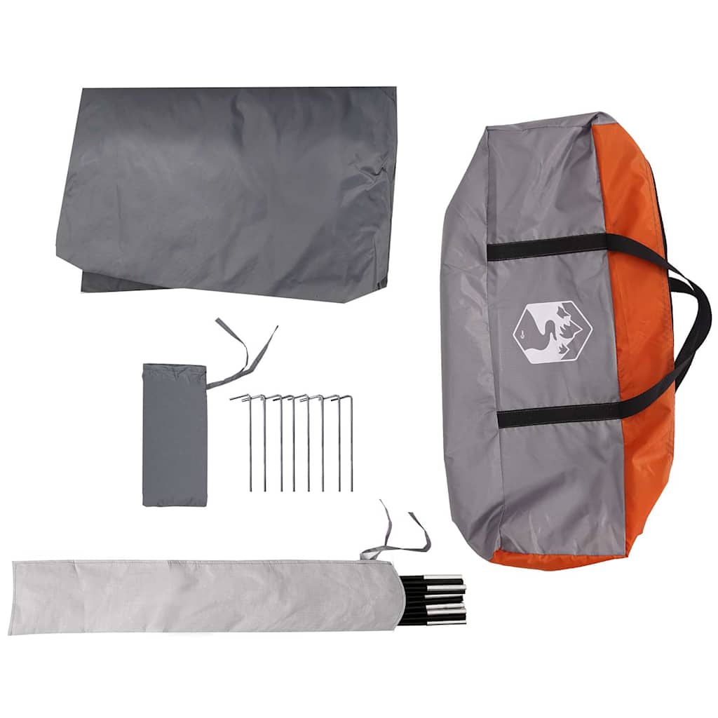 Telone da Campeggio Grigio e Arancione 430x380x210 cm Impermeabile