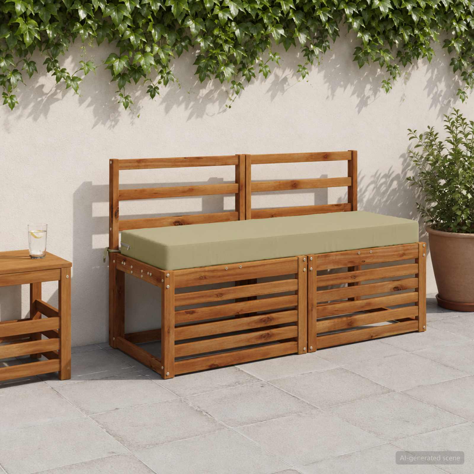 Cuscino per la seduta SOEST 100% Poliestere Verde chiaro