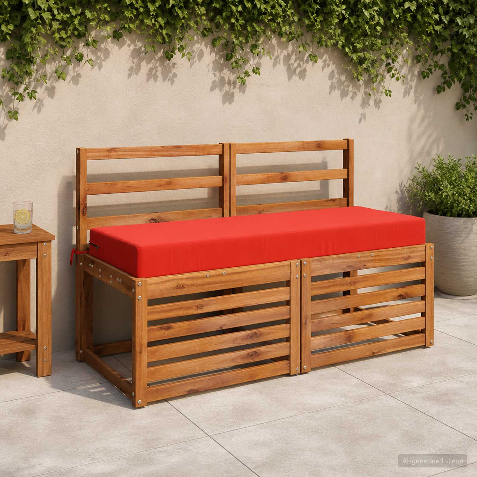 Cuscino per la seduta SOEST 100% Poliestere Rosso