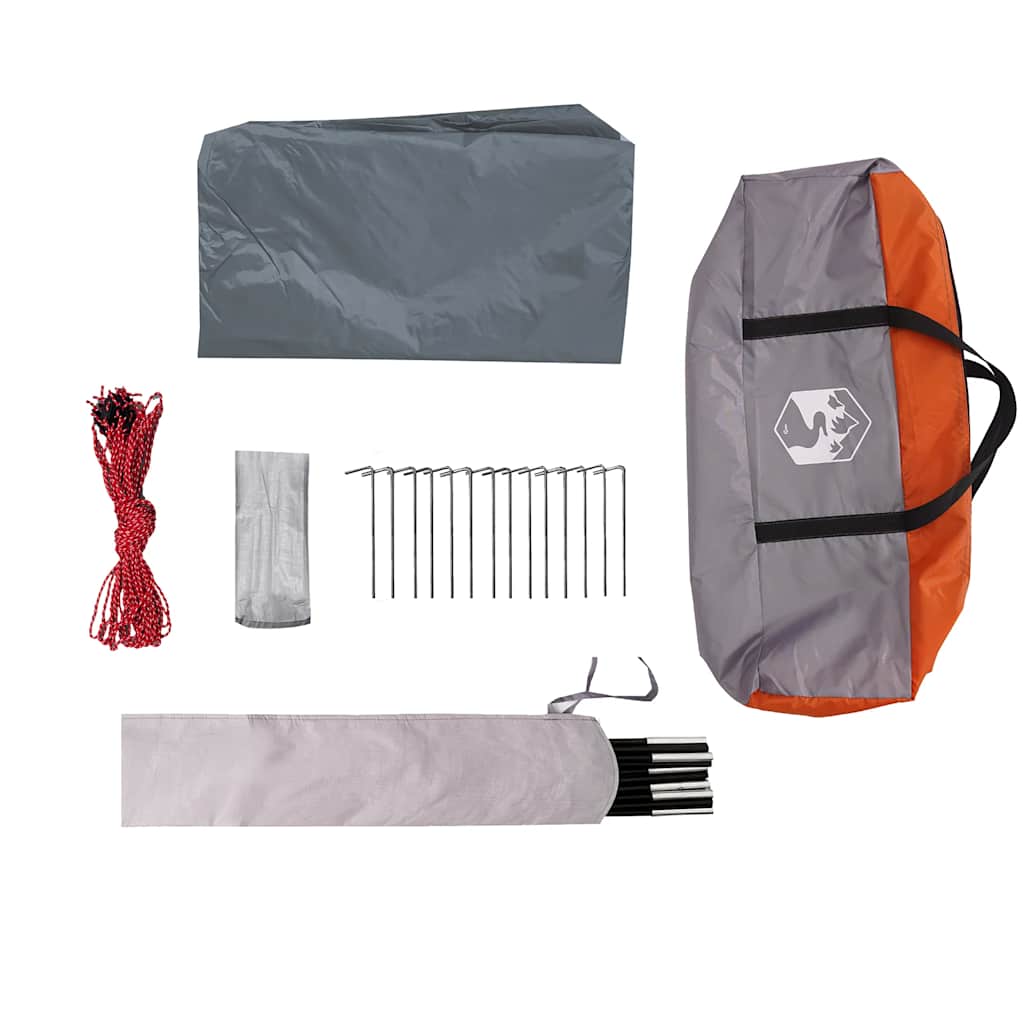 Telone da Campeggio Grigio e Arancione 460x305x210 cm Impermeabile