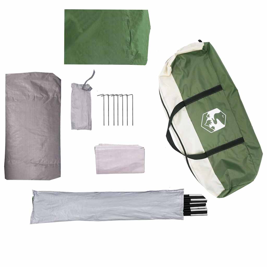 Tenda da Campeggio a Cupola per 2 Persone Verde Impermeabile