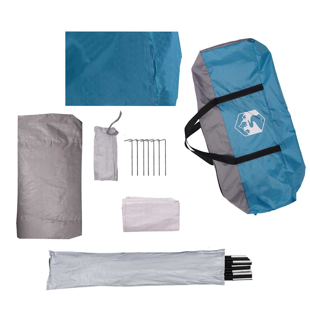 Tenda da Campeggio a Cupola per 2 Persone Blu Impermeabile