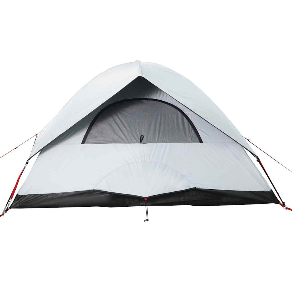 Tenda Campeggio a Cupola 4 Persone Bianca Tessuto Impermeabile