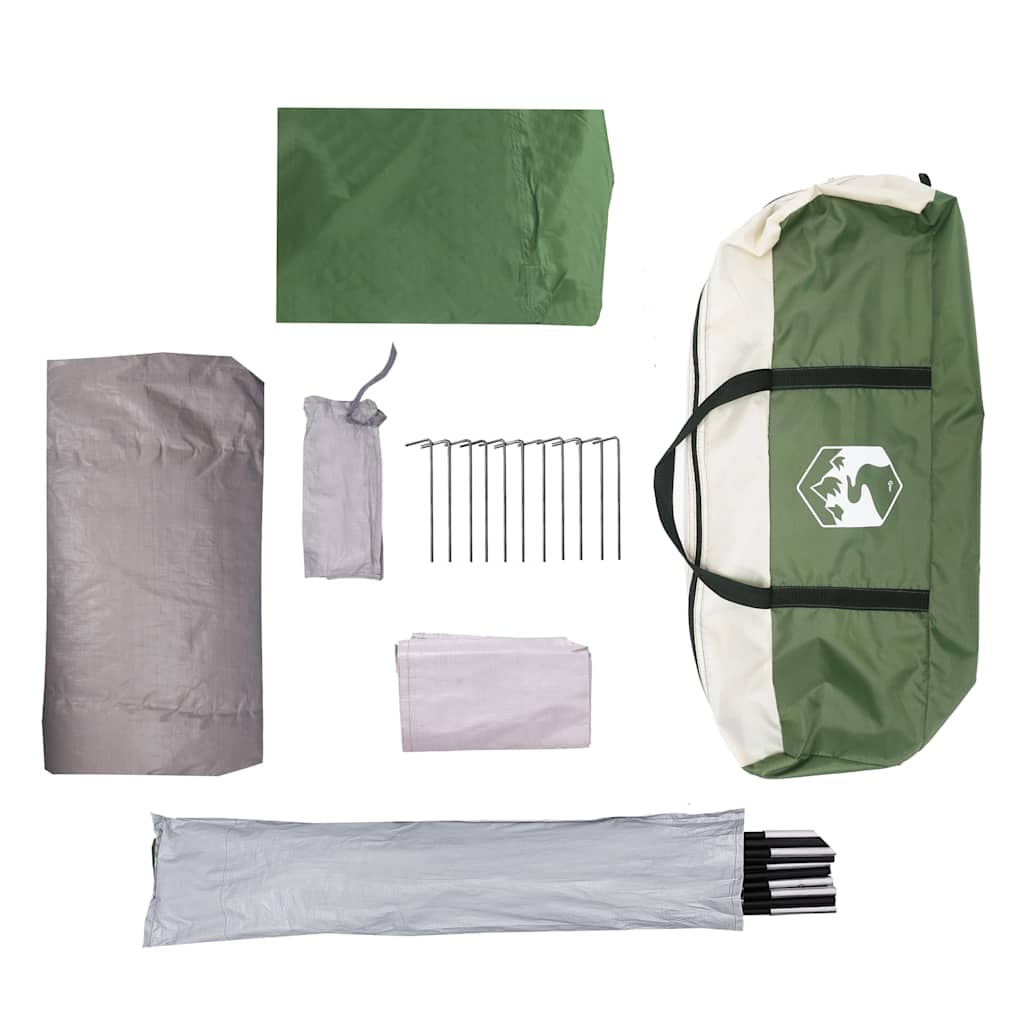 Tenda da Campeggio a Cupola per 6 Persone Verde Impermeabile