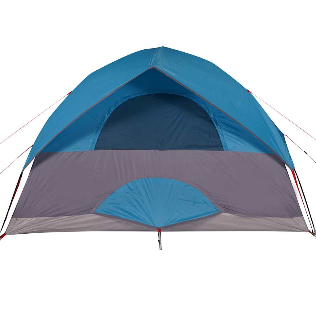 Tenda da Campeggio a Cupola per 4 Persone Blu Impermeabile