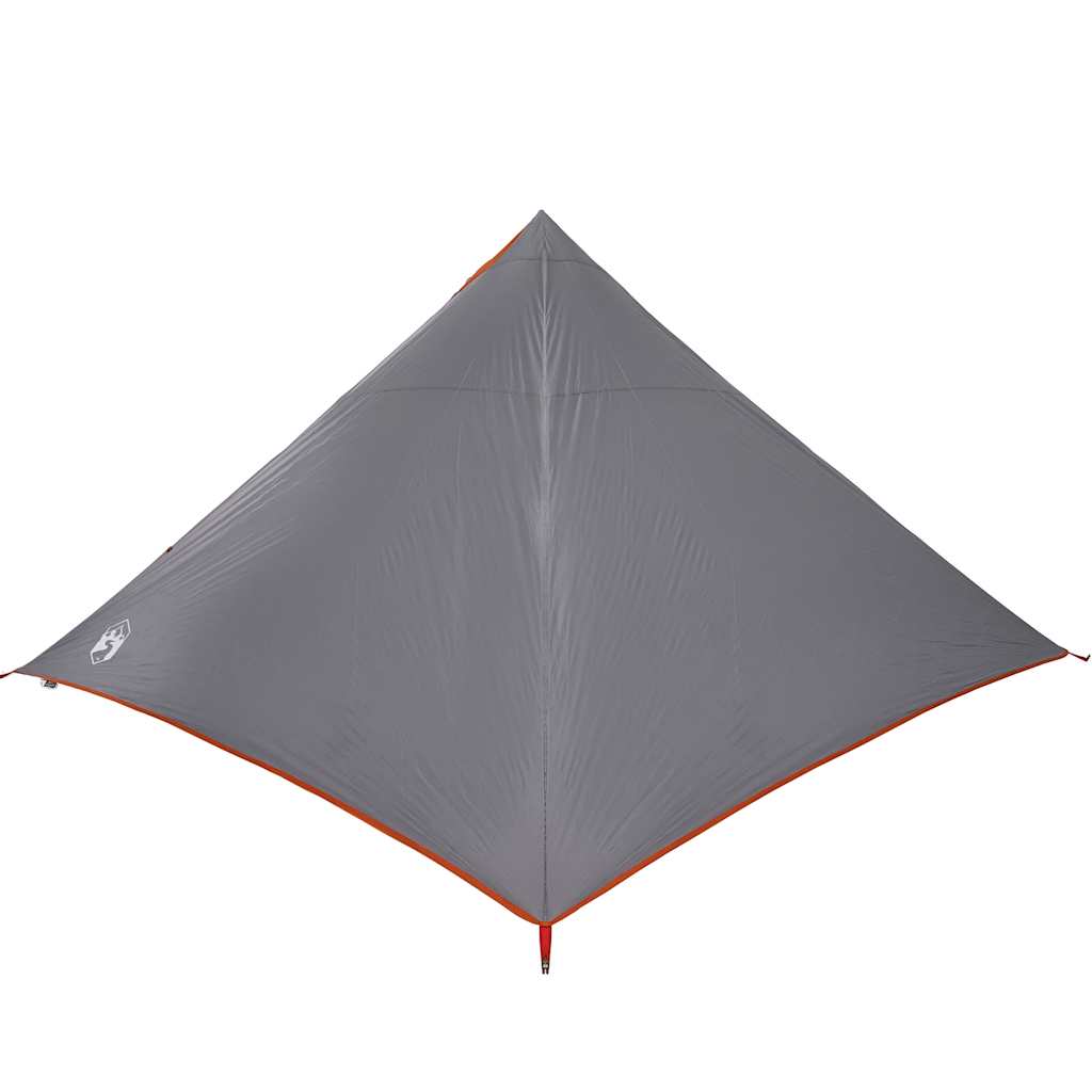 Tenda Familiare Tipi 7 Persone Grigia e Arancione Impermeabile