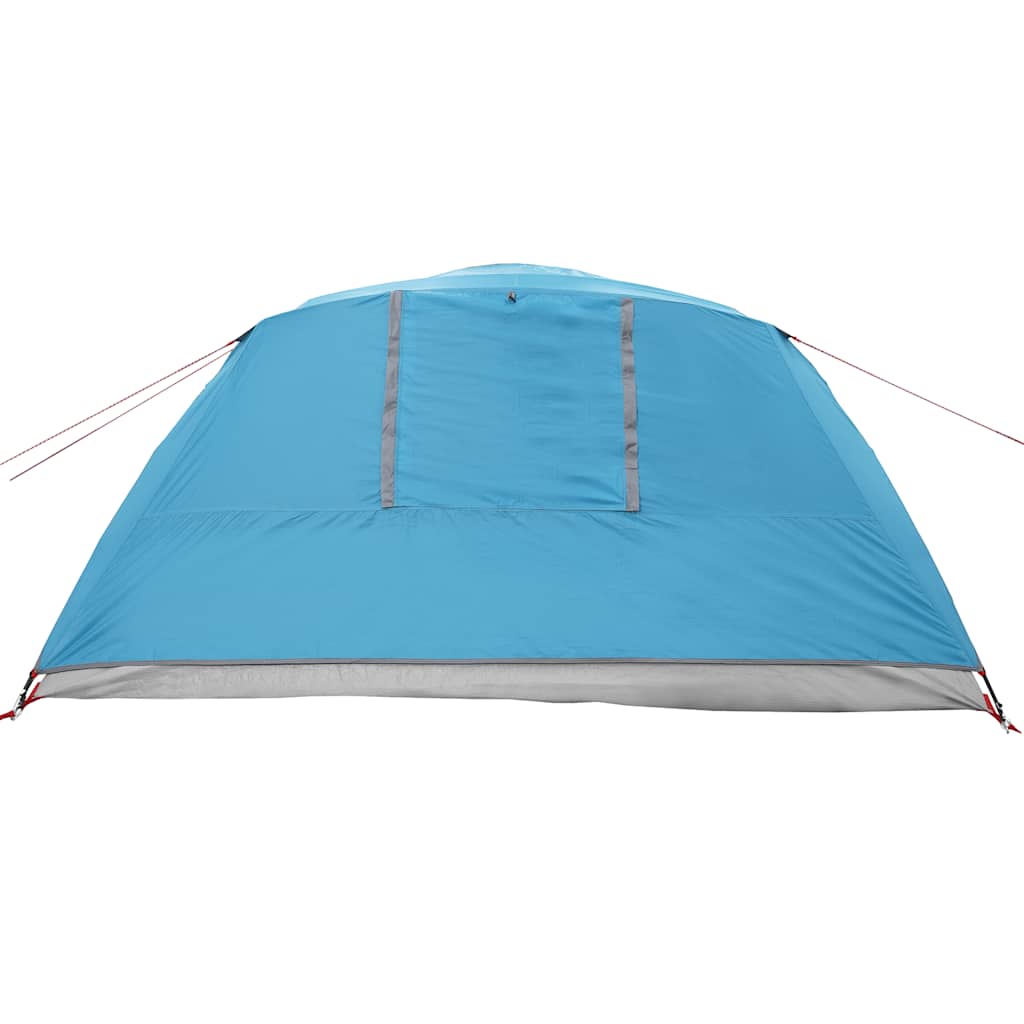 Tenda da Campeggio a Cabina per 4 Persone Blu Impermeabile