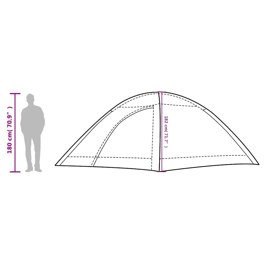 Tenda da Campeggio per 8 Persone Blu Impermeabile