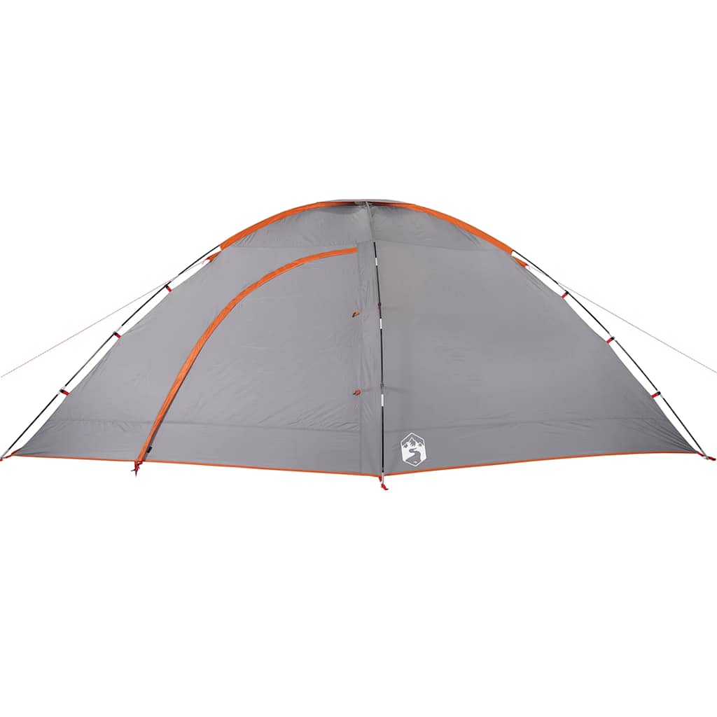 Tenda da Campeggio per 8 Persone Grigio e Arancione Impermeabile