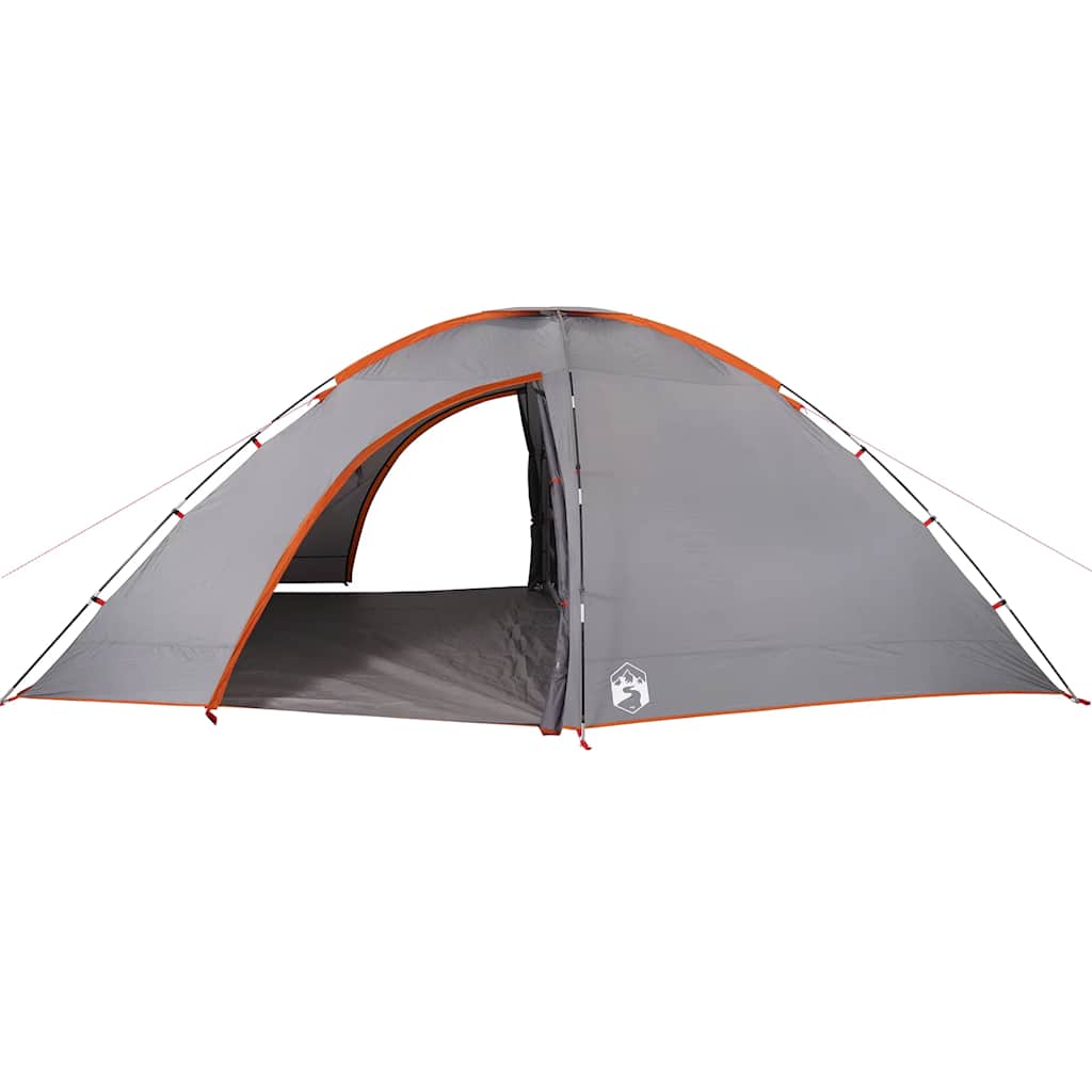 Tenda da Campeggio per 8 Persone Grigio e Arancione Impermeabile