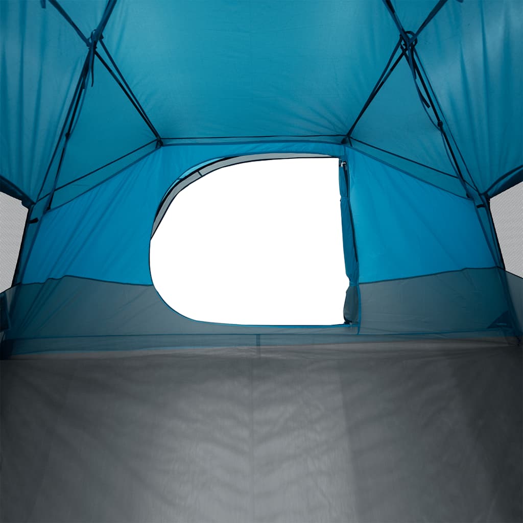 Tenda da Campeggio a Cupola per 4 Persone Blu Impermeabile
