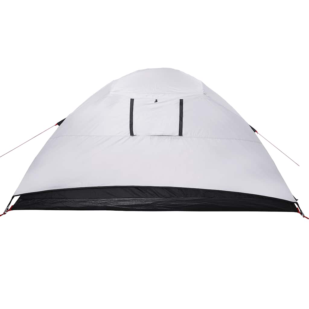 Tenda Campeggio a Cupola 4 Persone Bianca Tessuto Impermeabile