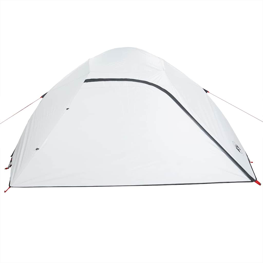 Tenda Campeggio a Cupola 4 Persone Bianca Tessuto Impermeabile
