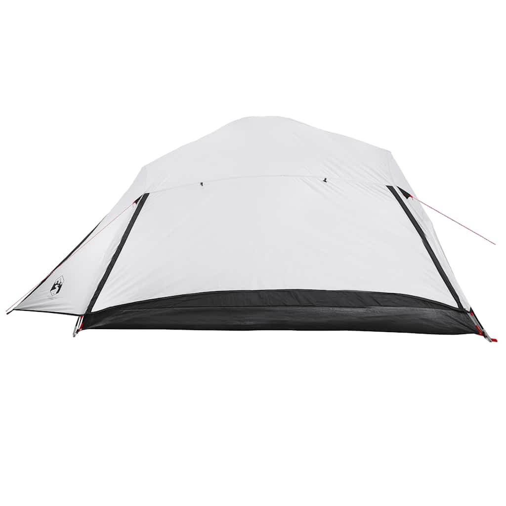 Tenda Campeggio a Cupola 4 Persone Bianca Tessuto Impermeabile