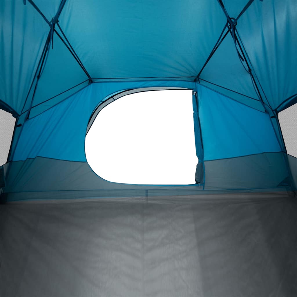 Tenda da Campeggio a Cupola per 4 Persone Blu Impermeabile