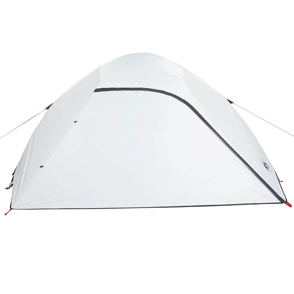 Tenda Familiare a Cupola 6 Persone Bianca Tessuto Impermeabile
