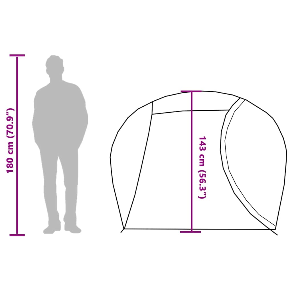 Tenda da Campeggio a Cupola 4 Persone Grigio e Arancione Impermeabile
