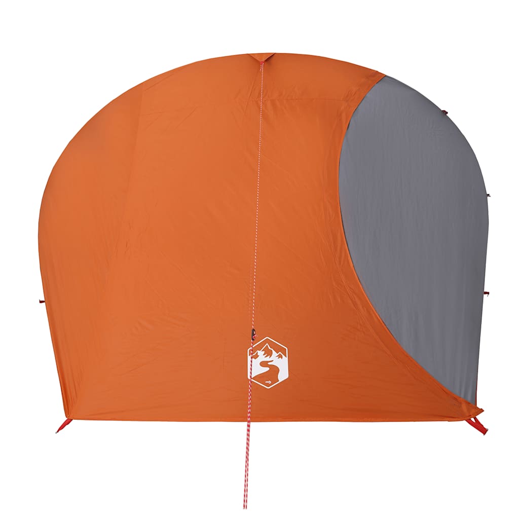 Tenda da Campeggio a Cupola 4 Persone Grigio e Arancione Impermeabile