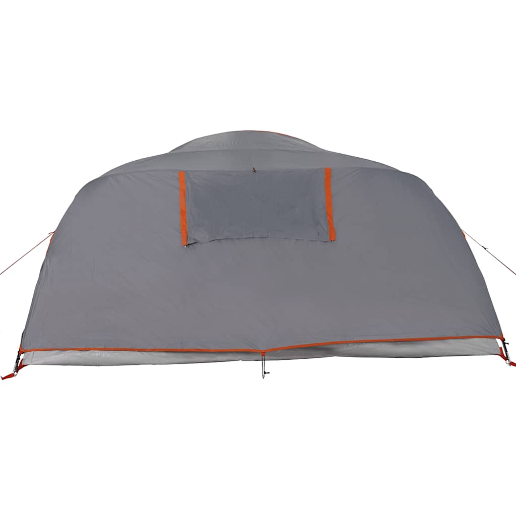 Tenda da Campeggio a Cupola 4 Persone Grigio e Arancione Impermeabile