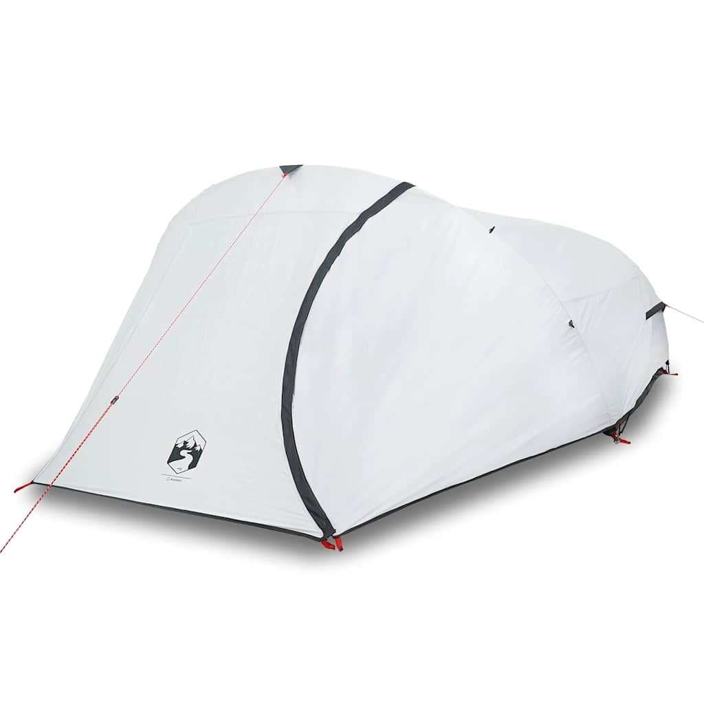 Tenda Campeggio a Cupola 4 Persone Bianca Tessuto Impermeabile